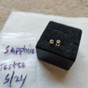 saphpire earring pair